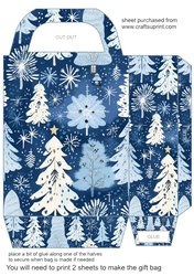 Blue Christmas gift bag 9