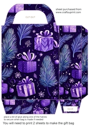Purple Christmas gift bag 6