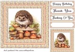 Hedgehog card front 2