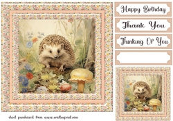 Hedgehog card front 3