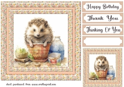 Hedgehog card front 4