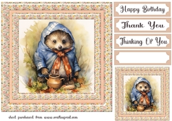 Hedgehog card front 5
