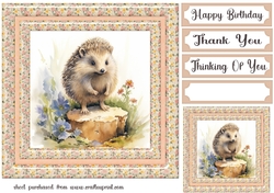 Hedgehog card front 7