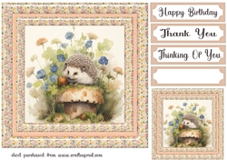 Hedgehog card front 8