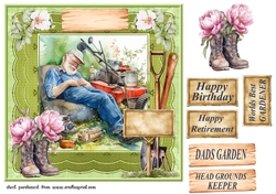 Male garden themed card front 1