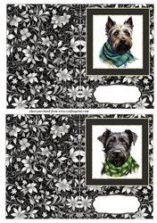 2 Tartan scarf Scottish terrier notelets 1
