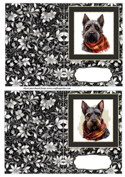 2 Tartan scarf Scottish terrier notelets 5