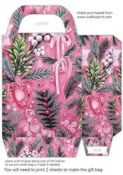 Pink Christmas gift bag 4