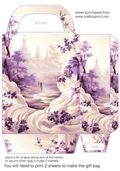 Lavender floral gift bag 12