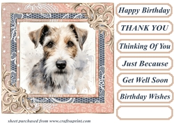 Wire haired Fox terrier card front 9