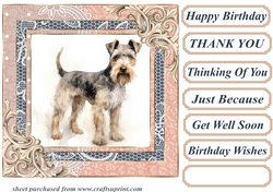 Wire haired Fox terrier card front 10