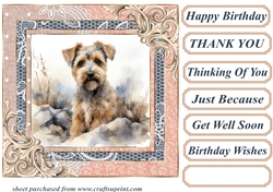 Wire haired Fox terrier card front 16