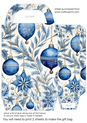 Blue Christmas themed gift bag 11