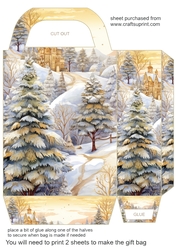 Gold Christmas themed gift bag 7