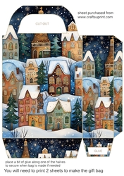 Gold Christmas themed gift bag 8