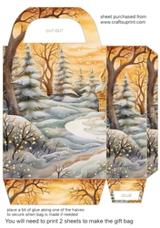 Gold Christmas themed gift bag 10