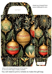 Gold Christmas themed gift bag 12