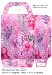 Pink boho Christmas gift bag 1