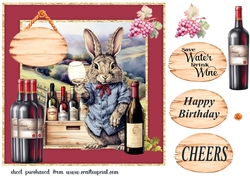 Wine bunny card front 2