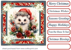 Christmas animals card front 6