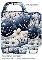 Blue Winter fields gift bag 15