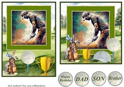 5x7 and 6x6 aprox Golfer card front 1