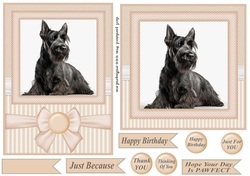 Peach 5x7 and 6x6 aprox Scottish terrier card fronts 4