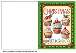 Christmas calories cut and fold card