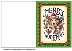 Merry Woofmas cut and fold card