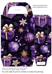 Purple Christmas gift bag N8
