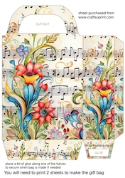Floral notes gift bag 15