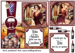 Female vineyard card front