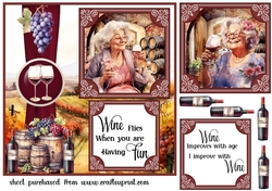 Older female vineyard card front