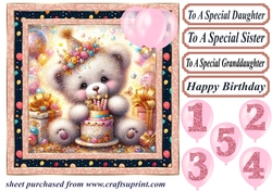 Age 1-5 Birthday teddy card front 9