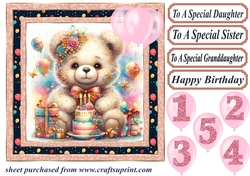 Age 1-5 Birthday teddy card front 10