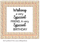 Peach floral birthday insert 2
