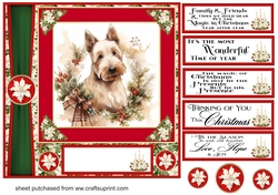 Red and green Christmas Scottie card front 6