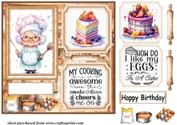 2 panel Birthday cake card front 2