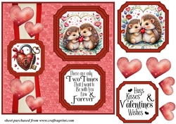 2 Panel hedgehog love card front 8