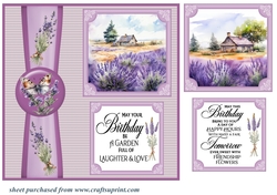 2 Panel Lavender fields card front 4