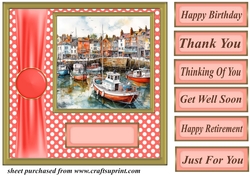 Harbor scene card front 12