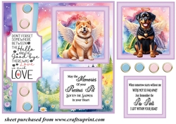 2 Panel Angel dog card front 2