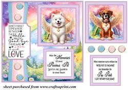 2 Panel Angel dog card front 5