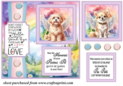 2 Panel Angel dog card front 7