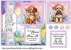2 Panel Angel dog card front 8