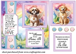 2 Panel Angel dog card front 11