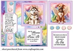 2 Panel Angel dog card front 12