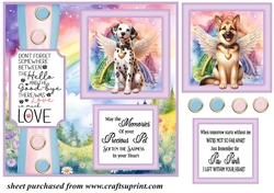 2 Panel Angel dog card front 13