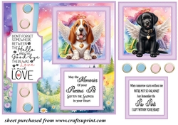 2 Panel Angel dog card front 14
