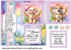 2 Panel Angel dog card front 15